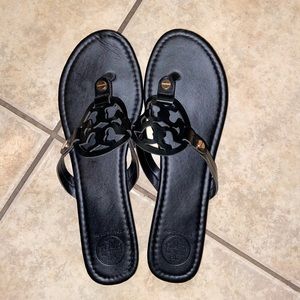 Tory Burch Miller Medallion Leather Flat Thong